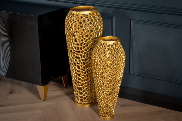 Golden Coral Aluminium Design Gold Vase 64cm