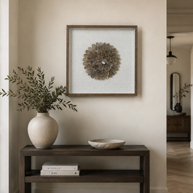 Framed Agate Wall Art  - Luxury Gemstone Statement Piece 60 x 60cm