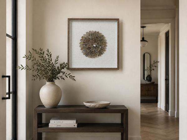Framed Agate Wall Art  - Luxury Gemstone Statement Piece 60 x 60cm