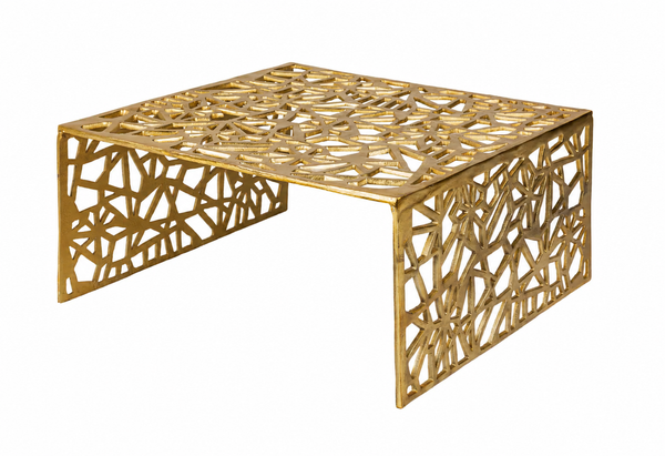 Gold Metal Coffee Table 60cm - ABSTRACT