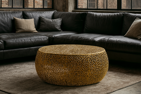 Golden Coral Aluminium Design Gold Coffee Table 80cm