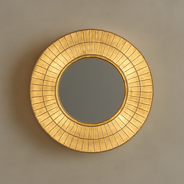 Crystal Handcrafted Round Wall Lamp Mirror 75cm