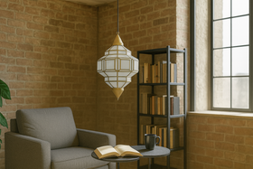 Celeste Handcrafted Embossed Lantern in Gold 45cm