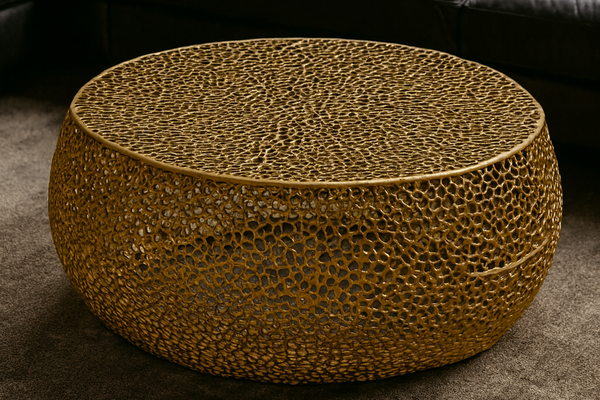 Golden Coral Aluminium Design Gold Coffee Table 80cm