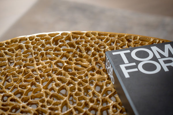 Golden Coral Aluminium Design Gold Coffee Table 80cm