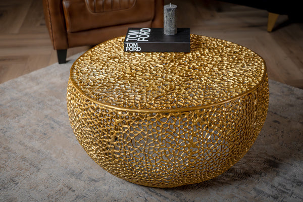 Golden Coral Aluminium Design Gold Coffee Table 80cm