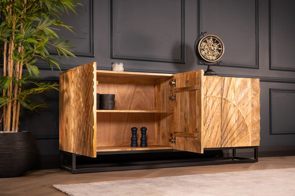 Scorpion Mango Wood Natural Brown Sideboard 177 cm