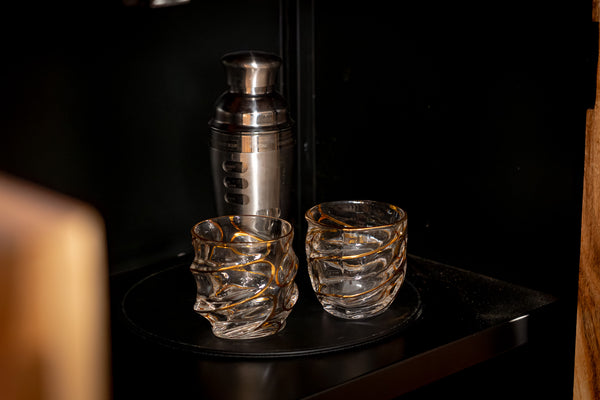 Woodcraft Solid Old Recycled Teak and Acacia Highboard Bar Cabinet with Iron Frame 120 cm