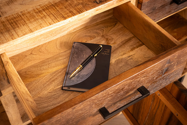 Factory Solid Industrial Style Mango Wood Sideboard with Fronts Made of Recycled Wood 160 cm