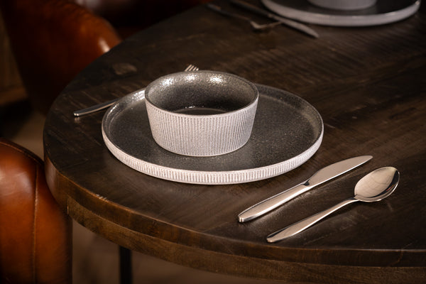 Galaxie Industrial Solid Mango Wood Oval Dining Table in Dark Brown Grey with Black Spider Legs 180