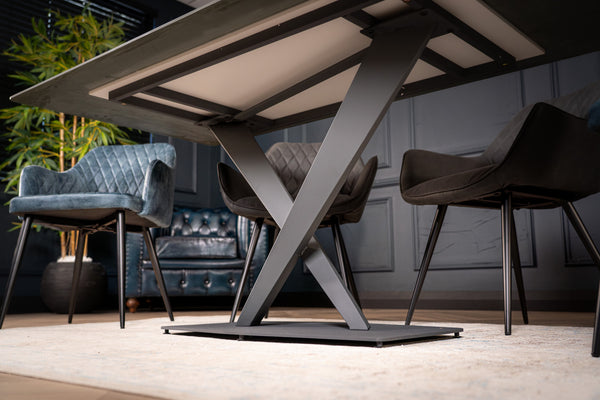 Eleganza Italian Sintered Stone Dining Table in Gloss Green Mist Marble Look 180 cm