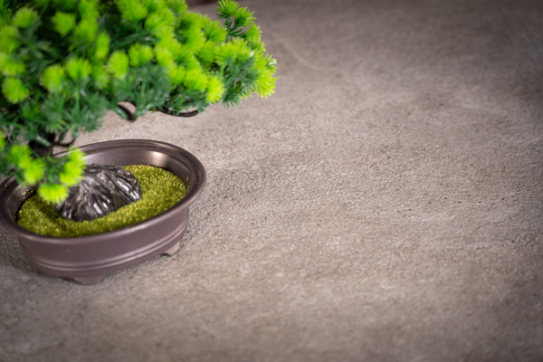 Oasis Extendable Italian Sintered Stone Dining Table in Grey Concrete Marble Look 160-200-240 cm