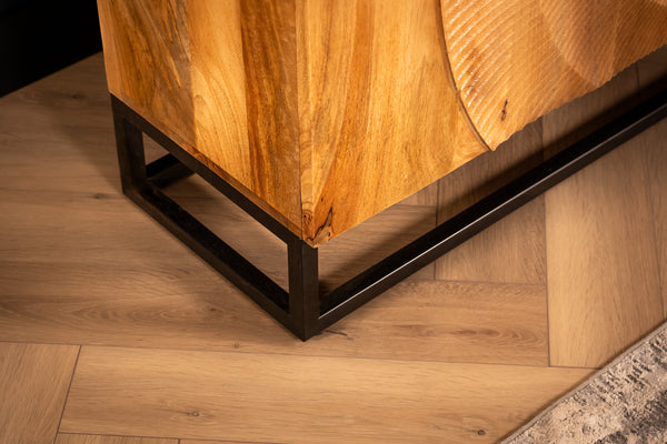 Sunset Handcrafted Solid Mango Wood Natural Brown Sideboard 140 cm