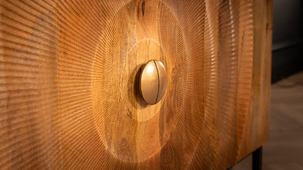 Sunset Handcrafted Solid Mango Wood Natural Brown Sideboard 140 cm