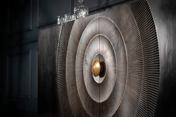 Sunset Handcrafted Solid Mango Wood Black Sideboard 177 cm 2.0