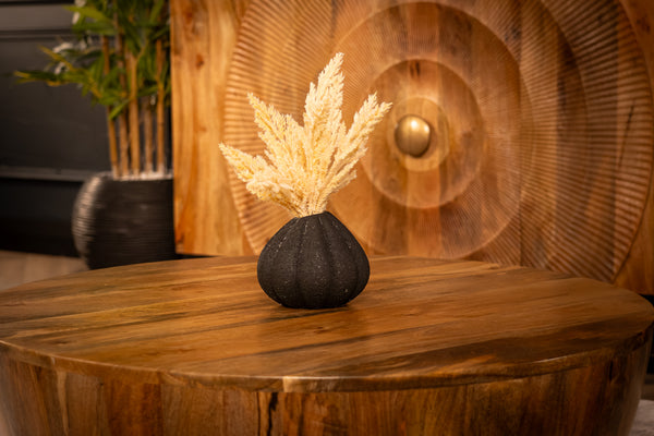 Pure Earth Solid Mango Wood Round Coffee Table Natural Brown 90 cm