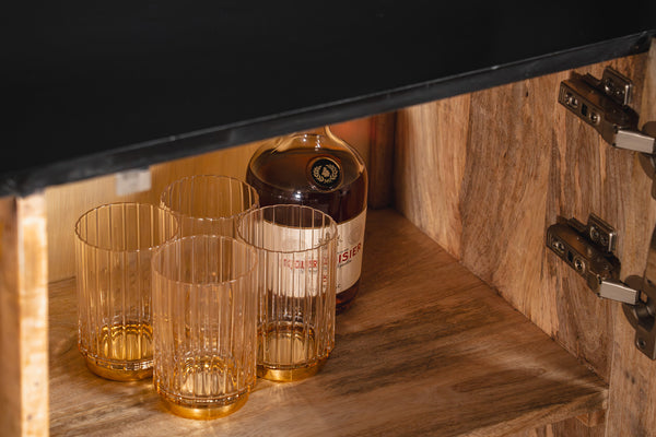 Scorpion Solid Mango Wood Sideboard with Elaborated 3d Carvings 140 cm