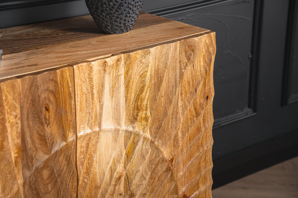 Scorpion Solid Mango Wood Sideboard with Elaborated 3d Carvings 140 cm Brown 2.0