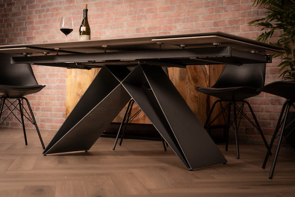 Apollo Extendable Italian Sintered Stone Dining Table in Concrete Look 180-220-260 cm