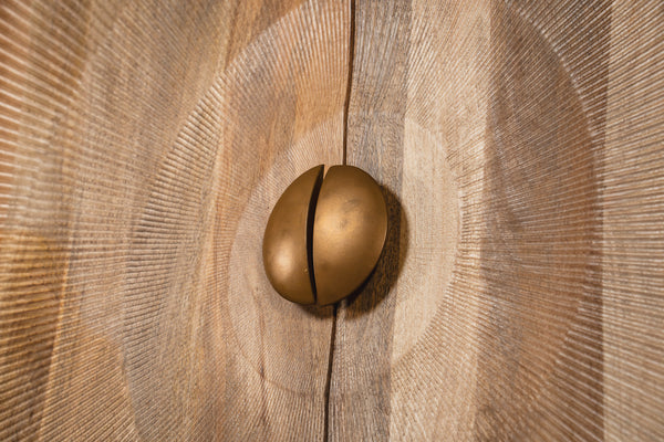 Sunset Handmade Solid Mango Wood Highboard Cabinet Natural Brown 120 cm