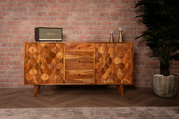 Hive Natural Solid Acacia Wood Sideboard 145 cm