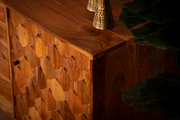 Hive Natural Solid Acacia Wood Sideboard 145 cm