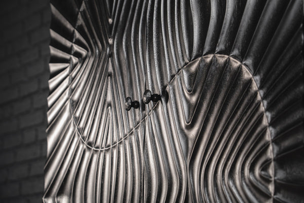 Scorpion Handmade Solid Mango Wood Black Highboard with 3D Carving 120 cm