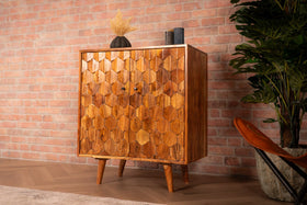 Hive Solid Acacia Wood Bar Cabinet 76 cm