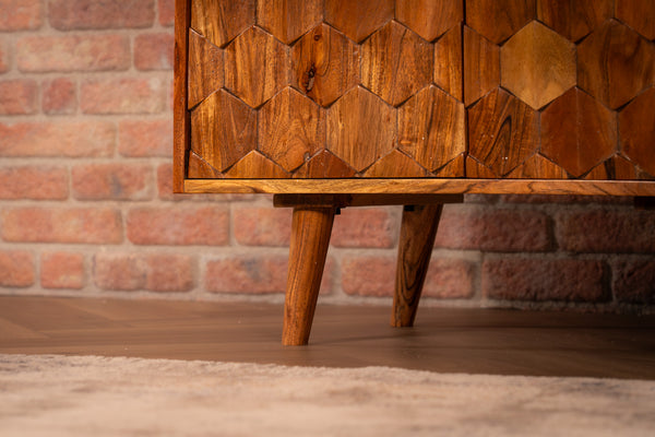 Hive Solid Acacia Wood Bar Cabinet 76 cm