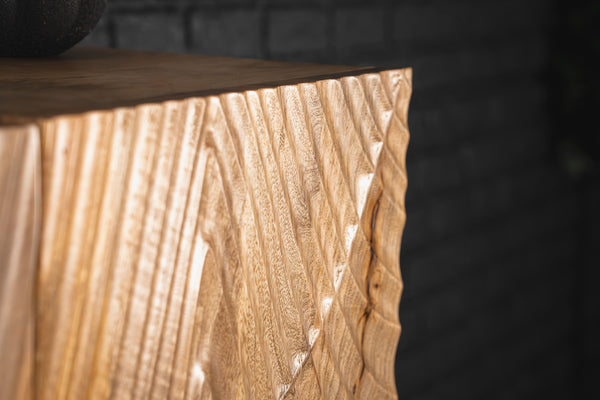 Scorpion Highboard Cabinet 3D Solid Mango Wood in Natural Brown 120CM