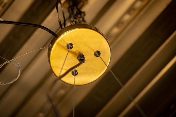 Aurora Handcrafted Glass Chandelier with Gold Finish 60cm