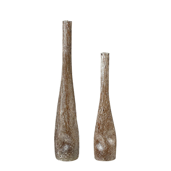 Smoked Brown Handmade Glass Vase - 47cm