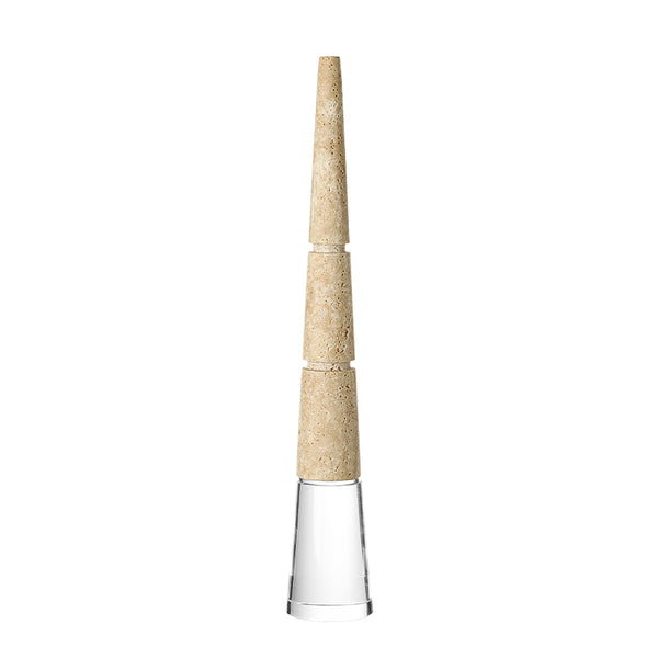 Cream Marble & Crystal Obelisk Ornament - 50cm