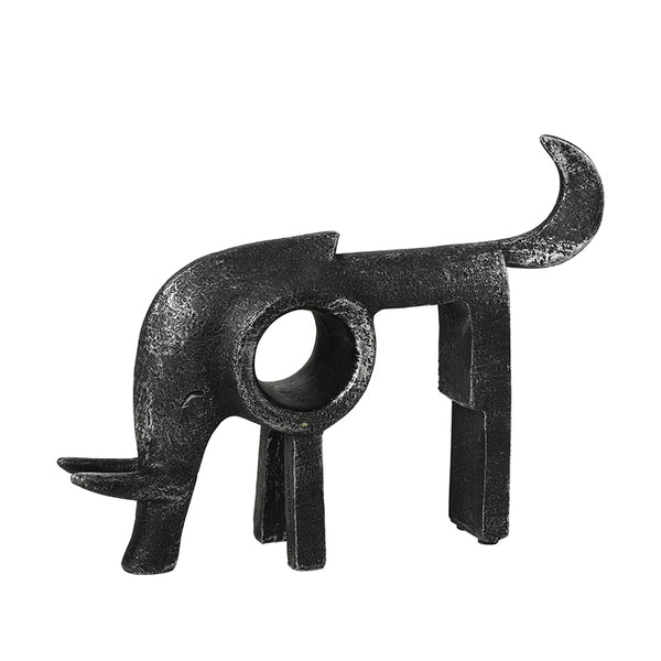 Black Abstract Elephant Resin Ornament -20cm