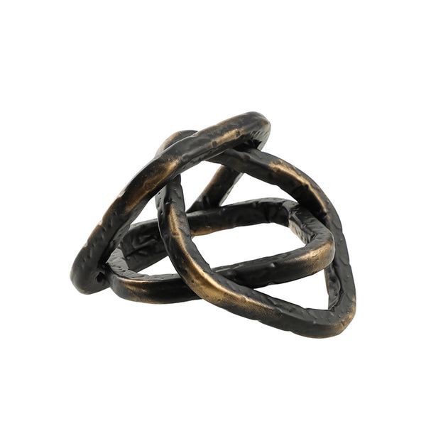 Black & Gold Knot Ornament - 17cm