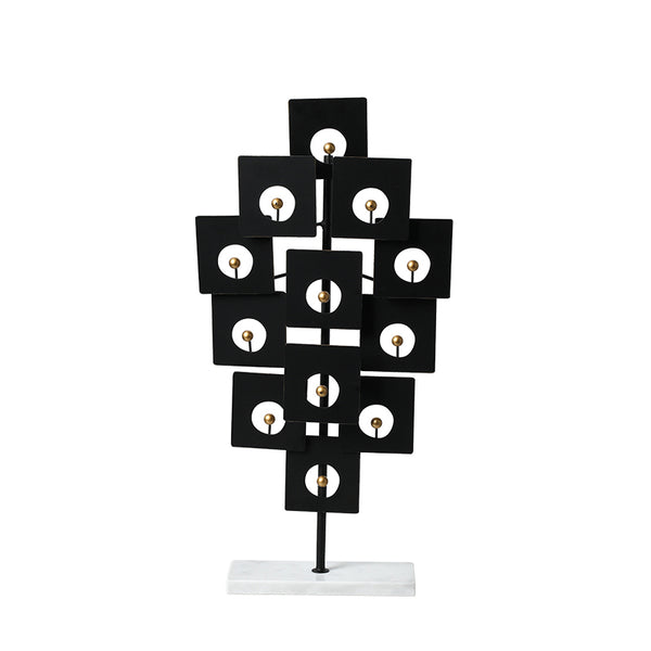 Black Geometric Marble Tree Ornament - 55cm