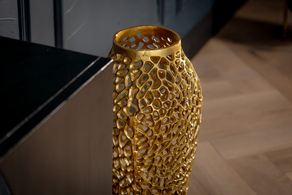 Golden Coral Aluminium Design Gold Vase 64cm