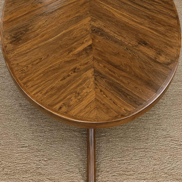 Solid Acacia Wood  Oval Dining Table 170cm - Solis Sculptural Base