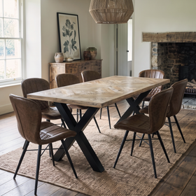 Solid Mango Wood Industrial Dining Table 200cm – Artwood Home X Frame