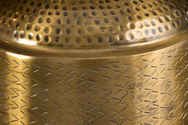 Vase ORIENT 35cm with hammered effect antique copper