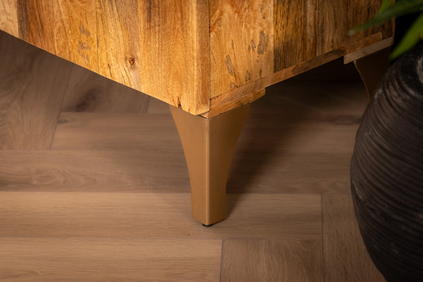 Sunset Handcrafted Solid Mango Wood Natural Sideboard 177 cm