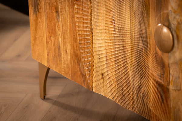 Sunset Handcrafted Solid Mango Wood Natural Sideboard 177 cm