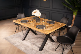 Artwood Home Mango Wood Industrial Dining Table 160 cm