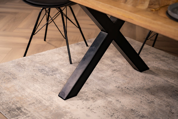 Artwood Home Mango Wood Industrial Dining Table 160 cm