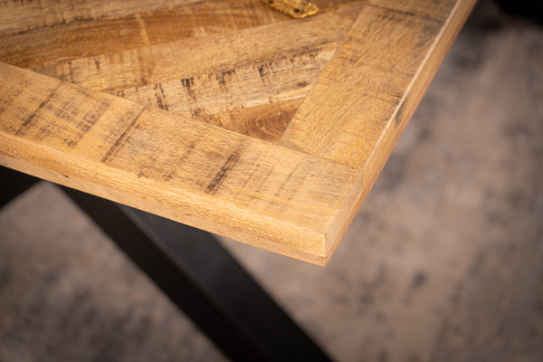 Artwood Home Mango Wood Industrial Dining Table 160 cm