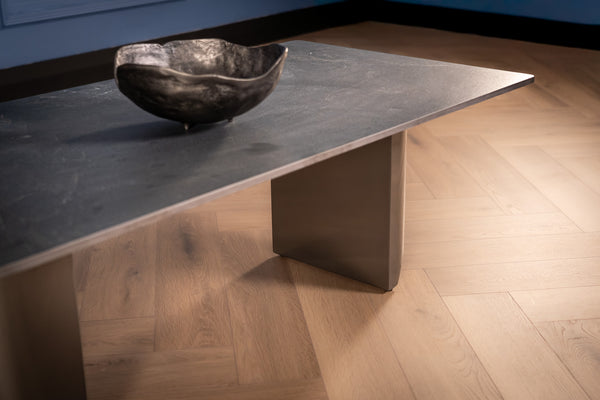 Tropea Italian Sintered Stone Coffee Table in Black Diamond Grey Look 120 cm