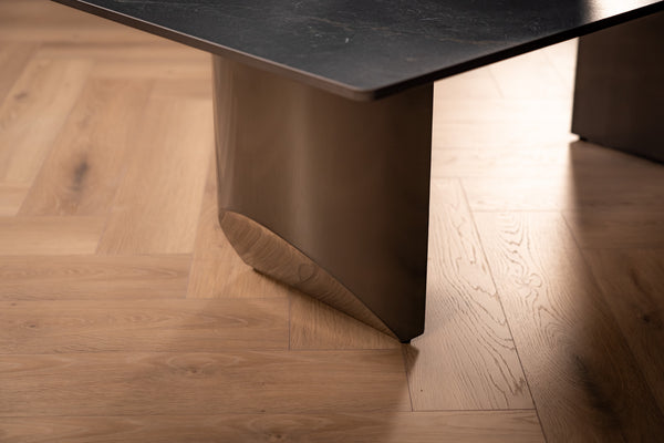 Tropea Italian Sintered Stone Coffee Table in Black Diamond Grey Look 120 cm