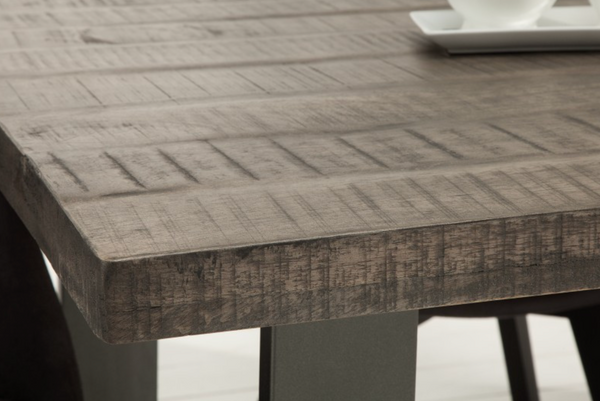 Solid dining table IRON CRAFT 200cm grey mango wood iron sled frame industrial design