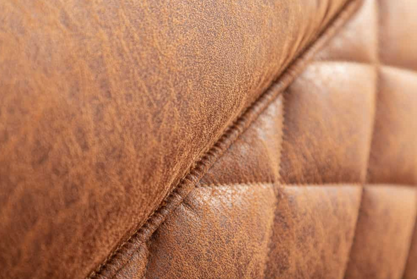 Mustang Lounger Retro Antique Light Brown Chair with Decorative Stitching