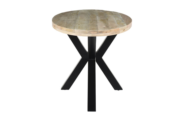 Solid Mango Wood Oval Dining Table 160cm – Galaxie Spider Frame